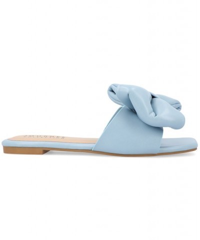 Women's Fayre Bow Sandals Blue $37.50 Shoes