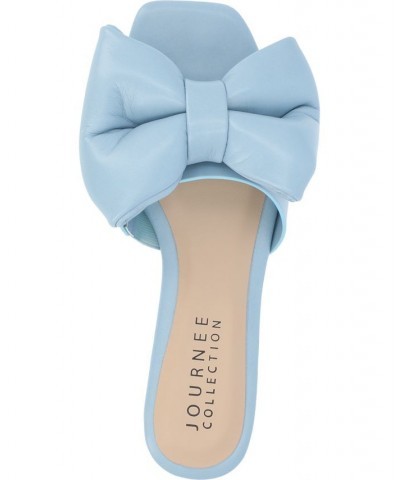 Women's Fayre Bow Sandals Blue $37.50 Shoes