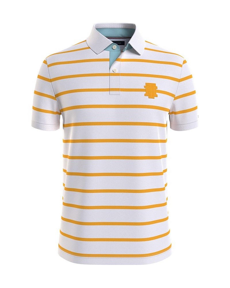 Men's Classic Fit Striped Short-Sleeve Ivy Polo Shirt PD06 $25.33 Polo Shirts