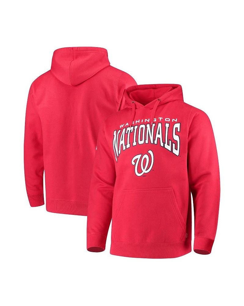 Men's Red Washington Nationals Team Pullover Hoodie $28.60 Sweatshirt