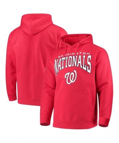 Men's Red Washington Nationals Team Pullover Hoodie $28.60 Sweatshirt