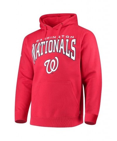 Men's Red Washington Nationals Team Pullover Hoodie $28.60 Sweatshirt