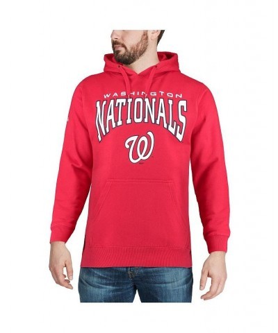 Men's Red Washington Nationals Team Pullover Hoodie $28.60 Sweatshirt