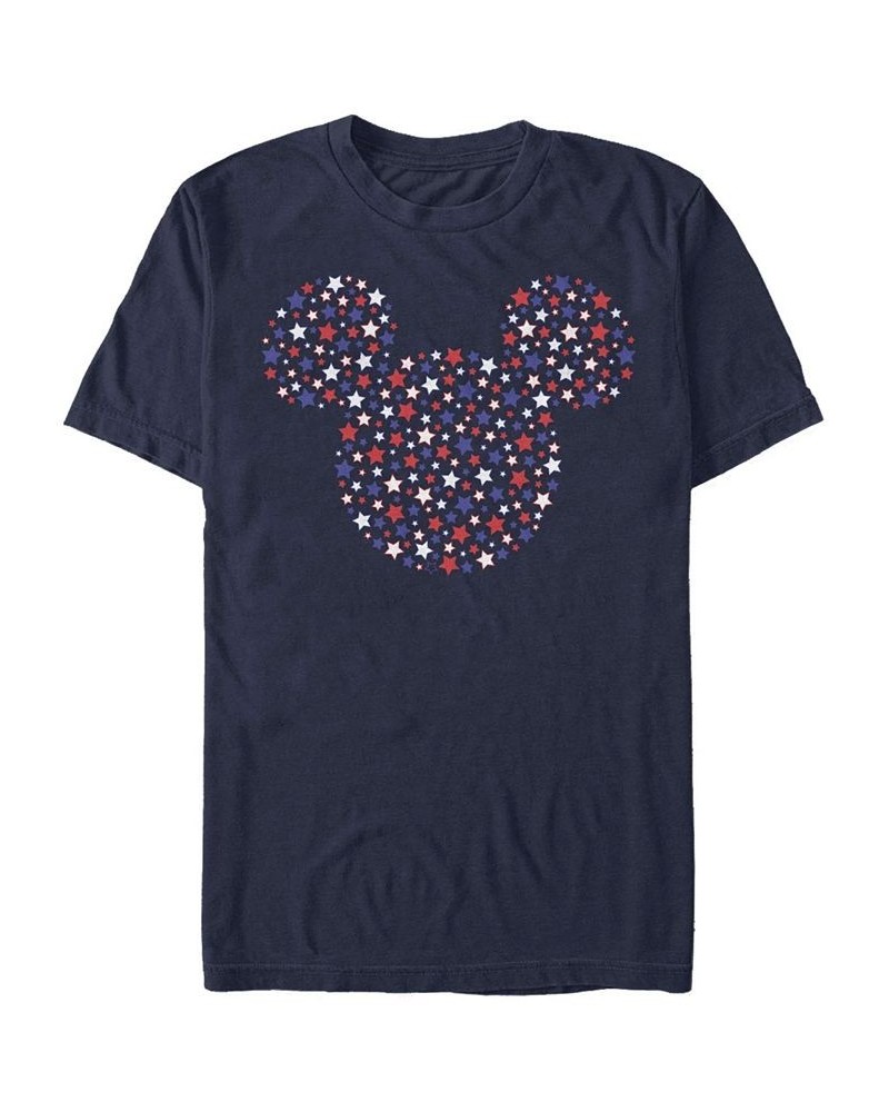 Men's Stars and Ears Short Sleeve Crew T-shirt Blue $15.75 T-Shirts