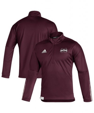 Men's Maroon Mississippi State Bulldogs 2021 Sideline Prime blue Quarter-Zip Jacket $35.63 Jackets