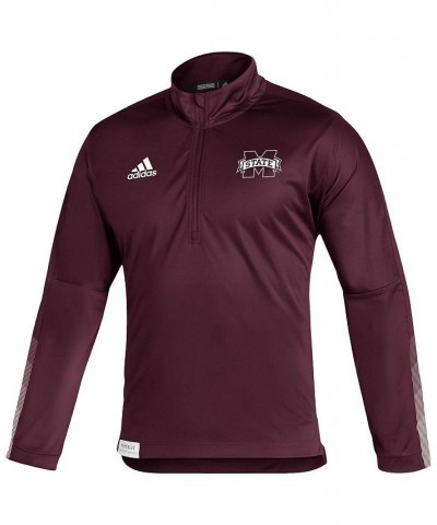 Men's Maroon Mississippi State Bulldogs 2021 Sideline Prime blue Quarter-Zip Jacket $35.63 Jackets