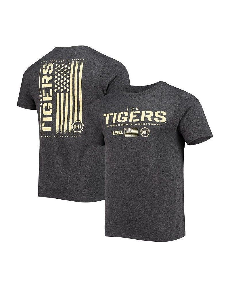 Men's Heathered Black LSU Tigers OHT Military-Inspired Appreciation Flag 2.0 T-shirt $18.00 T-Shirts