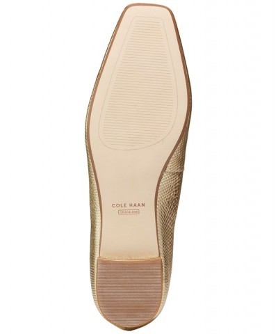 Women's Bridge Mary Jane Ballet Flats Gold $56.10 Shoes