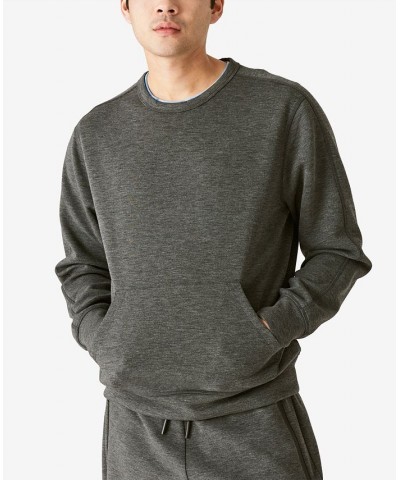 Men's Breathe Easy Tech Pocket Crew Sweatshirt Gray $21.69 Sweatshirt