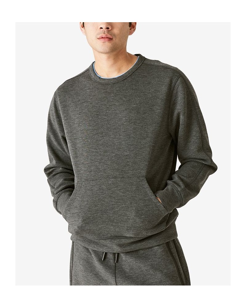 Men's Breathe Easy Tech Pocket Crew Sweatshirt Gray $21.69 Sweatshirt