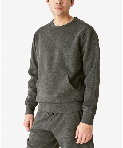 Men's Breathe Easy Tech Pocket Crew Sweatshirt Gray $21.69 Sweatshirt