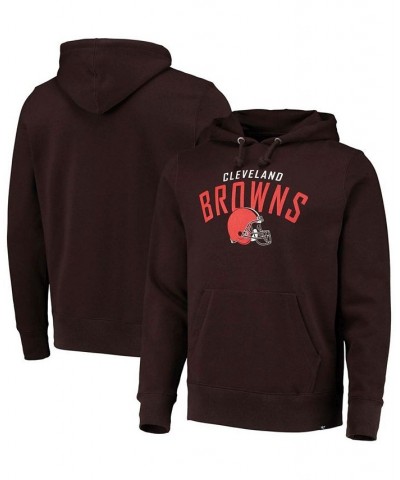 Men's Brown Cleveland Browns Outrush Headline Pullover Hoodie $37.79 Sweatshirt