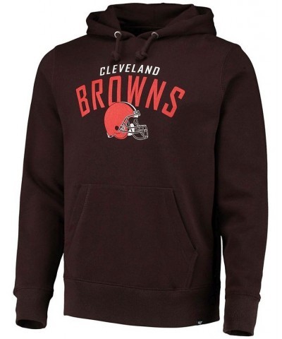 Men's Brown Cleveland Browns Outrush Headline Pullover Hoodie $37.79 Sweatshirt