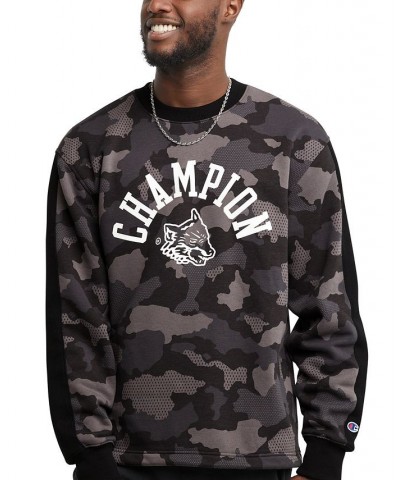 Men's Urban Pursuits Camo Pattern Fleece Crewneck Sweatshirt Green $26.95 Sweatshirt