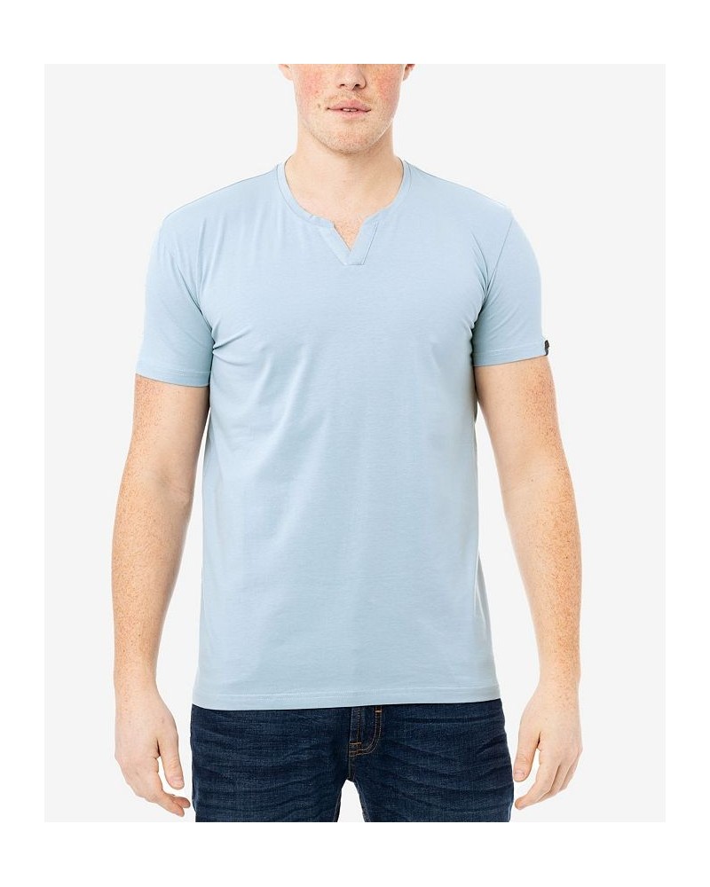 Men's Basic Notch Neck Short Sleeve T-shirt PD25 $15.29 T-Shirts