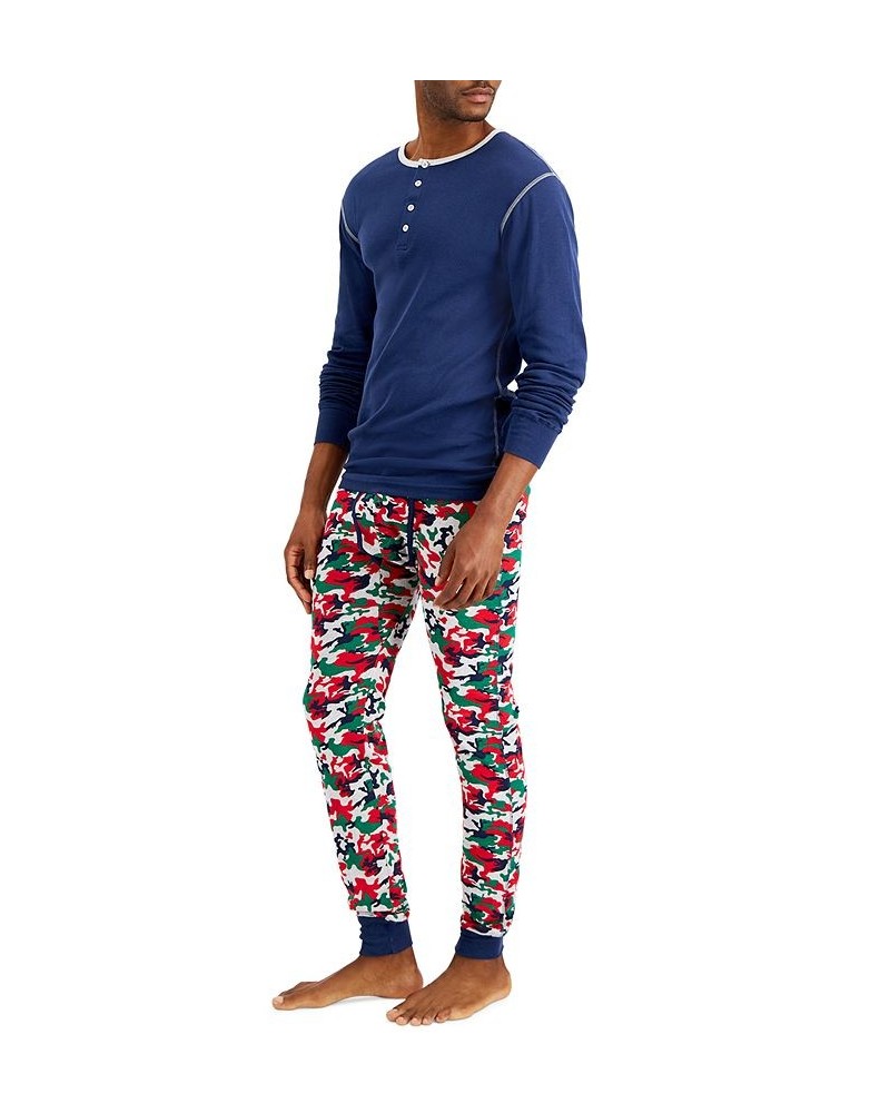 Men's Long John Sleep Pajamas, 2-Piece Set PD02 $17.23 Pajama