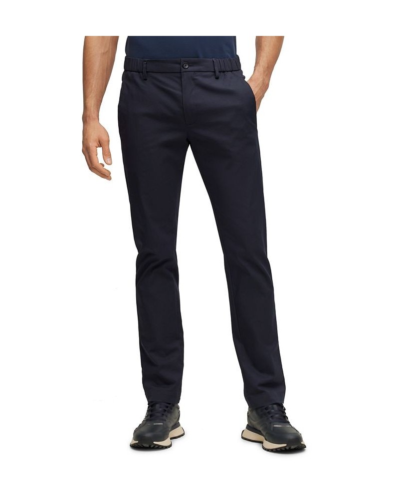 BOSS Men's Slim-Fit Trousers Blue $65.80 Pants