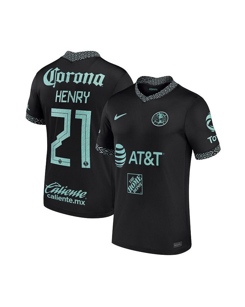 Men's Henry Martin Black Club America 2021, 22 Third Replica Player Jersey $50.70 Jersey