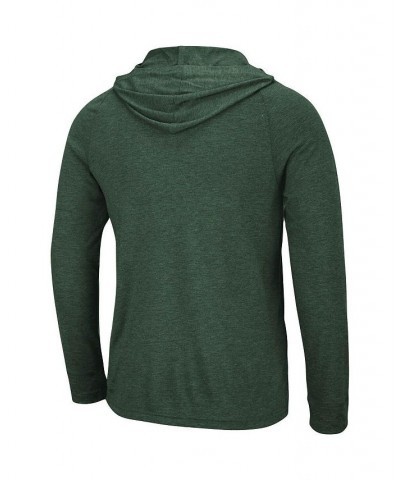 Men's Heathered Green Miami Hurricanes Big and Tall Wingman Raglan Hoodie T-shirt $27.30 T-Shirts