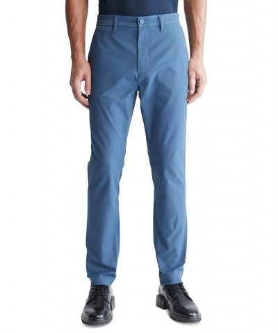 Men's Slim-Fit Woven Stretch Chinos Blue $48.76 Pants