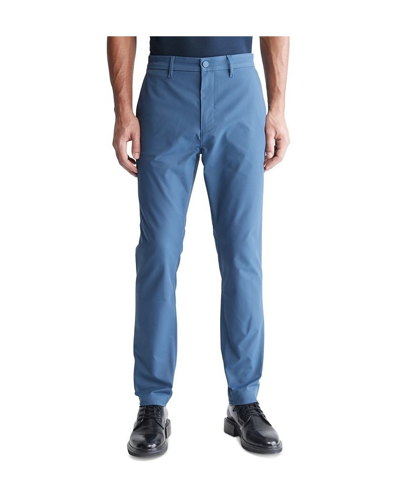 Men's Slim-Fit Woven Stretch Chinos Blue $48.76 Pants