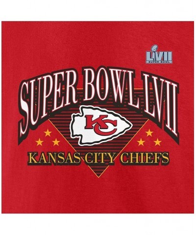 Men's Branded Red Kansas City Chiefs Super Bowl LVII Triangle Strategy Long Sleeve T-shirt $24.50 T-Shirts