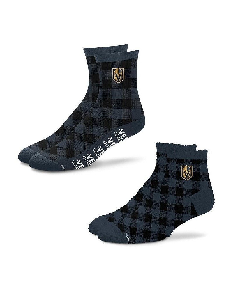 Men's and Women's Vegas Golden Knights 2-Pack His & Hers Cozy Ankle Socks $16.51 Socks