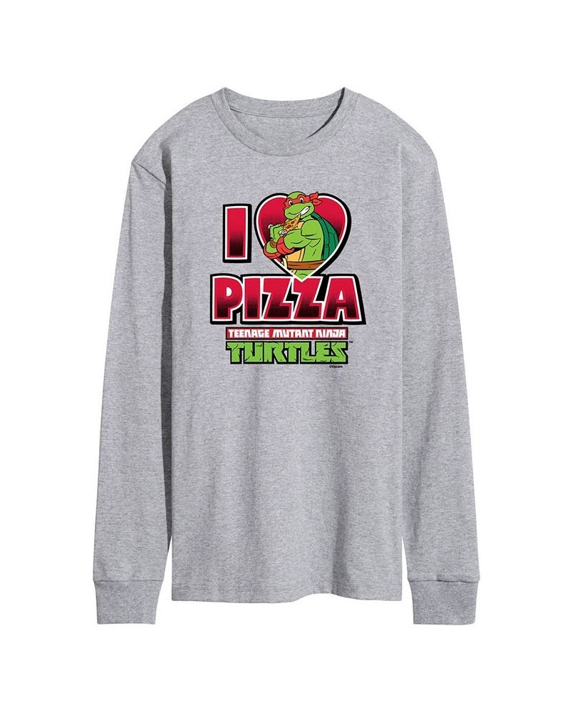 Men's Teenage Mutant Ninja Turtles Love Pizza T-shirt Gray $23.94 T-Shirts