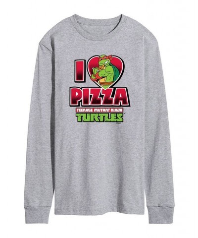 Men's Teenage Mutant Ninja Turtles Love Pizza T-shirt Gray $23.94 T-Shirts