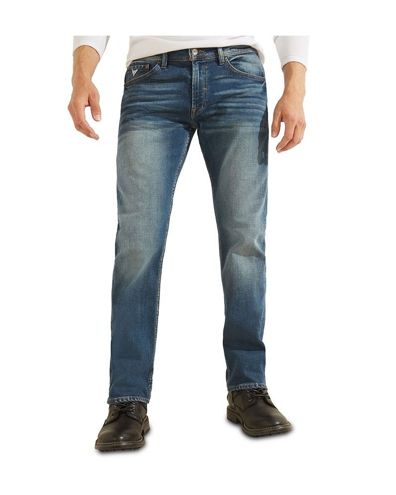 Men's Regular Straight Jeans Blue Denim $37.80 Jeans