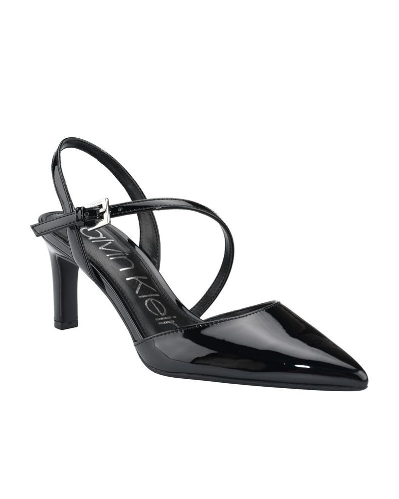 Women's Loden Asymmetrical Strap Dress Pumps PD01 $37.06 Shoes