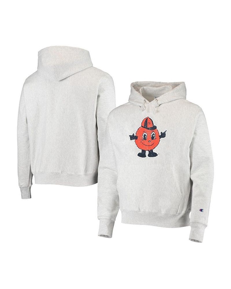 Men's Heathered Gray Syracuse Orange Team Vault Logo Reverse Weave Pullover Hoodie $38.00 Sweatshirt