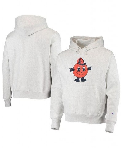 Men's Heathered Gray Syracuse Orange Team Vault Logo Reverse Weave Pullover Hoodie $38.00 Sweatshirt