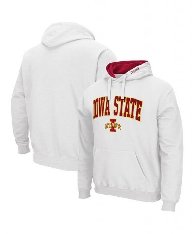 Men's White Iowa State Cyclones Arch and Logo 3.0 Pullover Hoodie $22.56 Sweatshirt