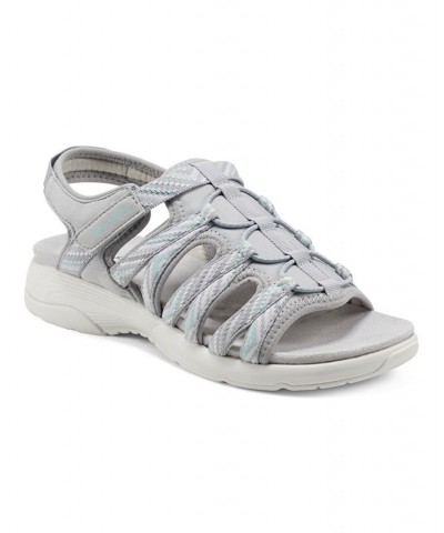 Women's Torye Casual Sling Back Flat Sandals Gray $36.34 Shoes