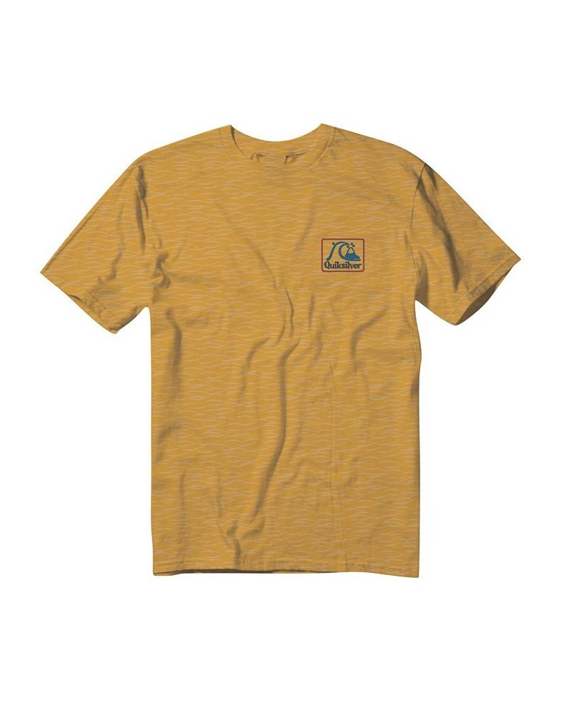 Quicksilver Men's Square Biz Mod Short Sleeves T-shirt Yellow $12.60 T-Shirts