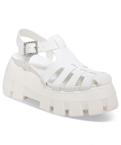 Alyson Lug Sole Fisherman Sandals White $40.33 Shoes