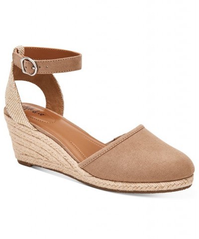 Mailena Wedge Espadrille Sandals Tan/Beige $27.80 Shoes