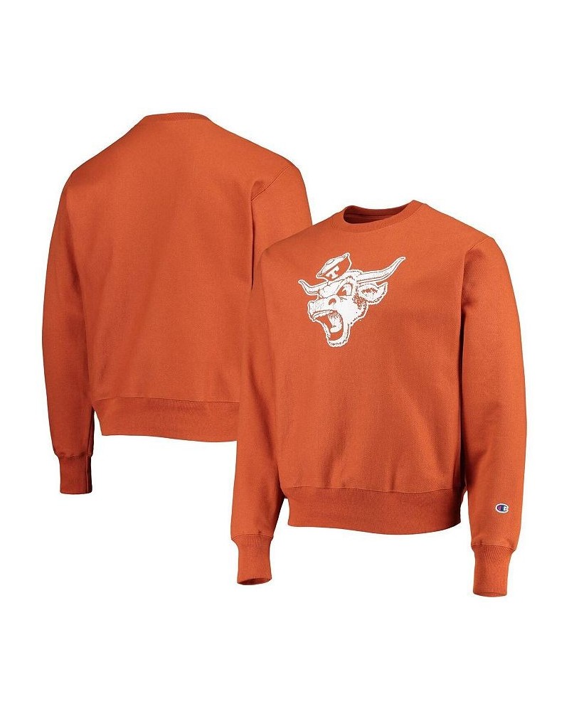 Men's Texas Orange Texas Longhorns Vault Logo Reverse Weave Pullover Sweatshirt $38.25 Sweatshirt