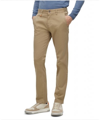 BOSS Men's Printed Stretch-Cotton Twill Slim-Fit Trousers Tan/Beige $73.92 Pants