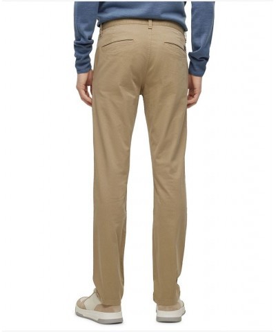 BOSS Men's Printed Stretch-Cotton Twill Slim-Fit Trousers Tan/Beige $73.92 Pants