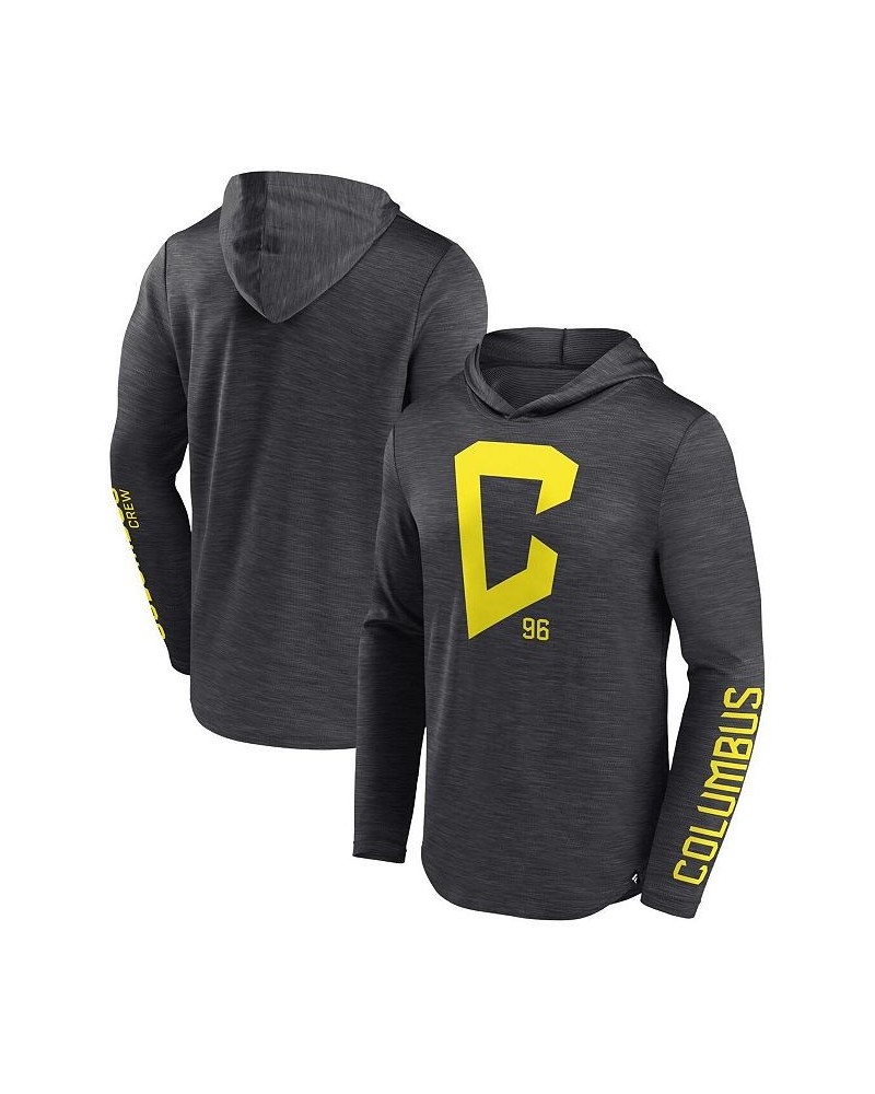 Men's Branded Charcoal Columbus Crew First Period Space-Dye Pullover Hoodie $27.30 Sweatshirt