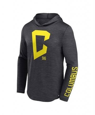 Men's Branded Charcoal Columbus Crew First Period Space-Dye Pullover Hoodie $27.30 Sweatshirt