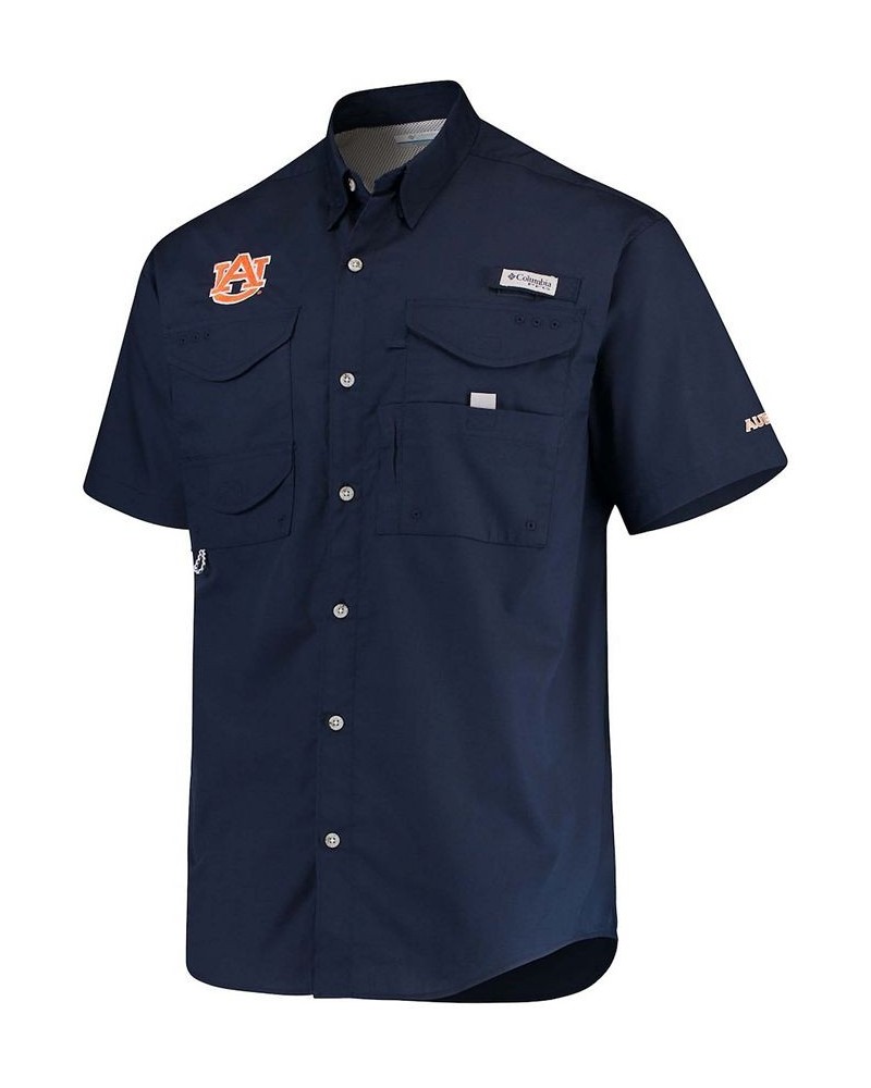 Men's Navy Auburn Tigers Bonehead Short Sleeve Shirt $27.60 Shirts