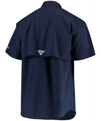 Men's Navy Auburn Tigers Bonehead Short Sleeve Shirt $27.60 Shirts