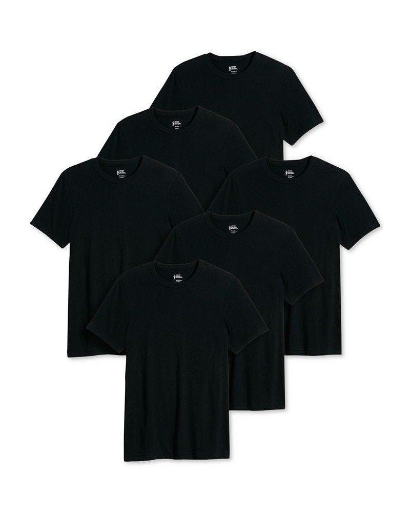 Men's 6-Pk. Classic Cotton T-Shirts Black $23.15 Undershirt