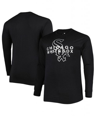 Men's Black Chicago White Sox Big and Tall Long Sleeve T-shirt $24.96 T-Shirts