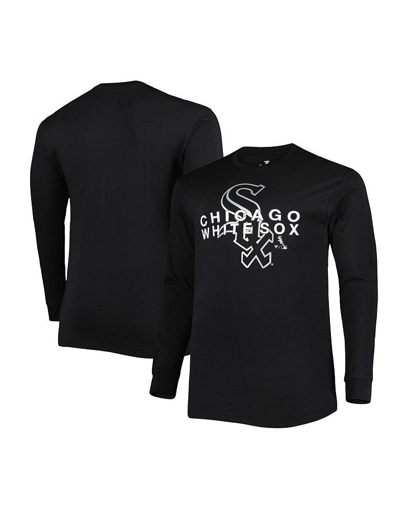 Men's Black Chicago White Sox Big and Tall Long Sleeve T-shirt $24.96 T-Shirts