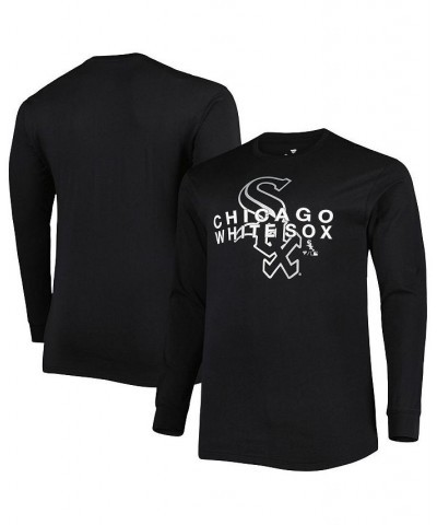 Men's Black Chicago White Sox Big and Tall Long Sleeve T-shirt $24.96 T-Shirts