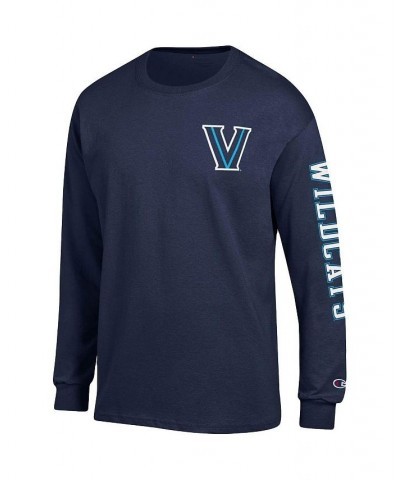 Men's Navy Villanova Wildcats Team Stack Long Sleeve T-shirt $20.50 T-Shirts